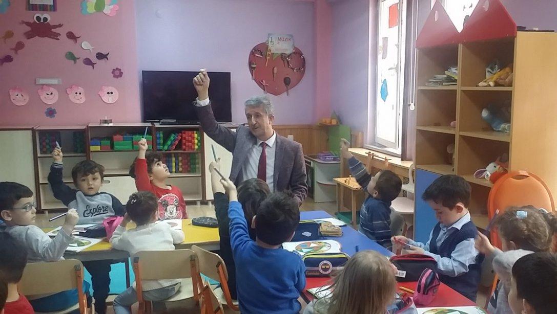 İlçe Milli Eğitim Müdürü Olgun ŞENSOY 125. Yıl Gazi Anaokulu Öğrencilerini ziyaret etti.